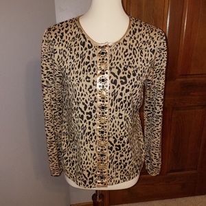 Chico's Cheetah Print Sweater